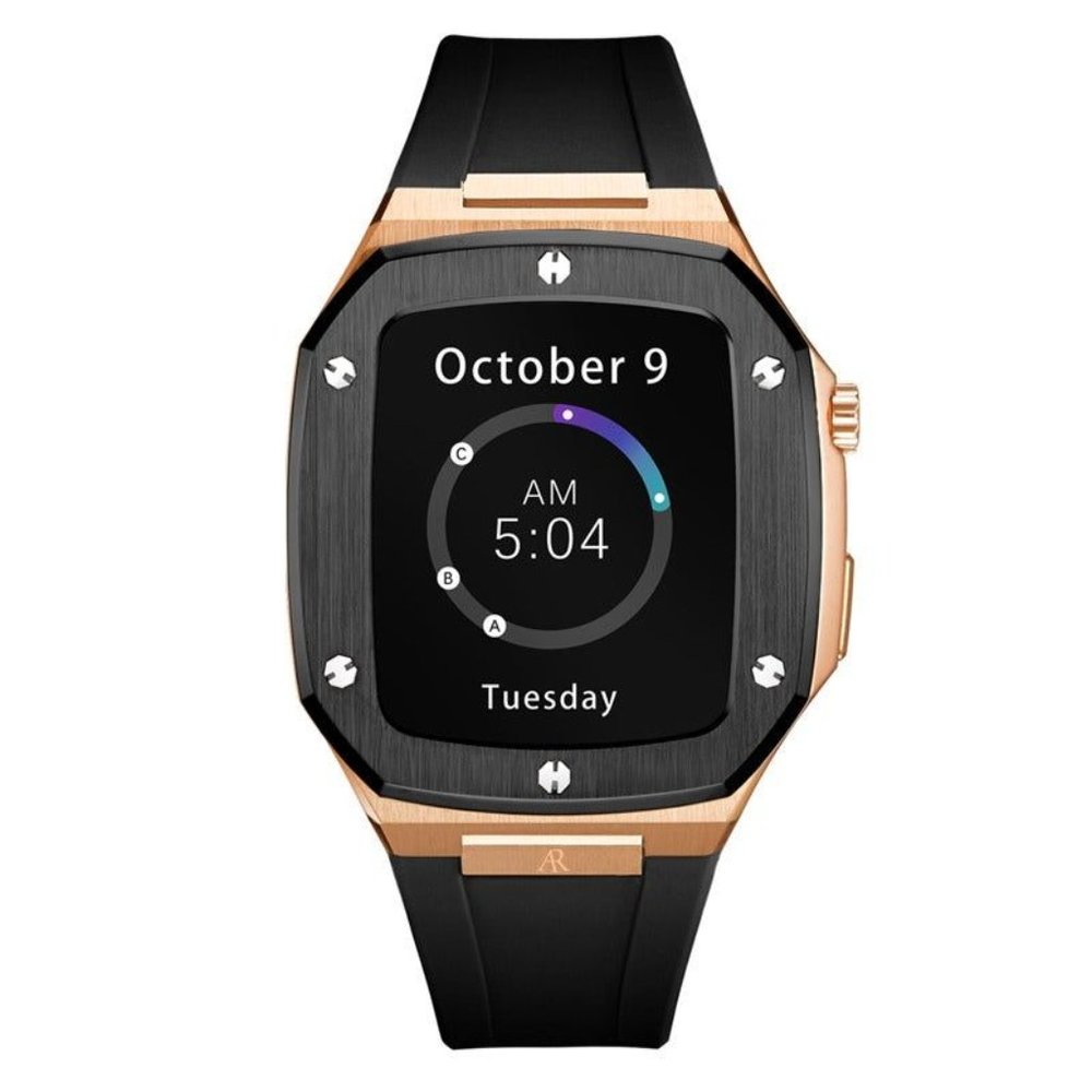 Asorock Watches Rosegold/Black Rubber Smartwatch Case Mens watch | Unique watch
